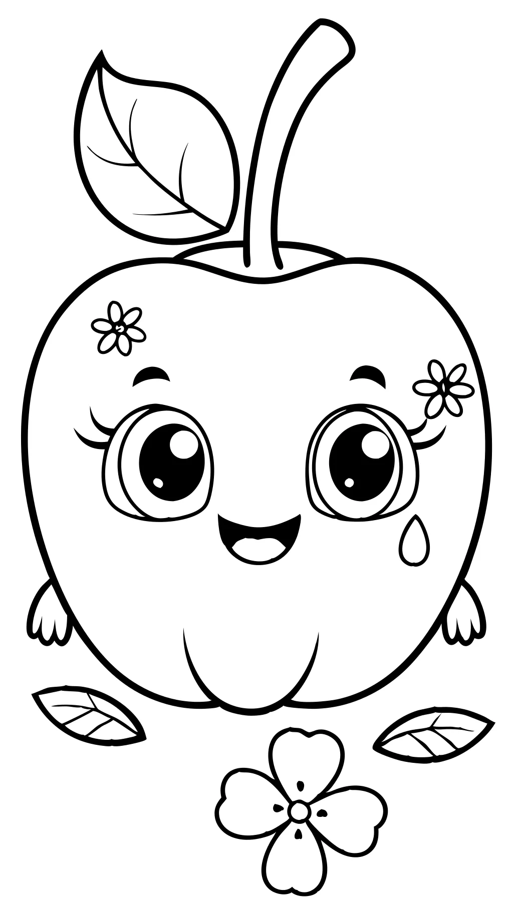 apple coloring pages for preschoolers